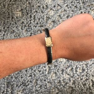 Gold/Grey Elastic Bracelet